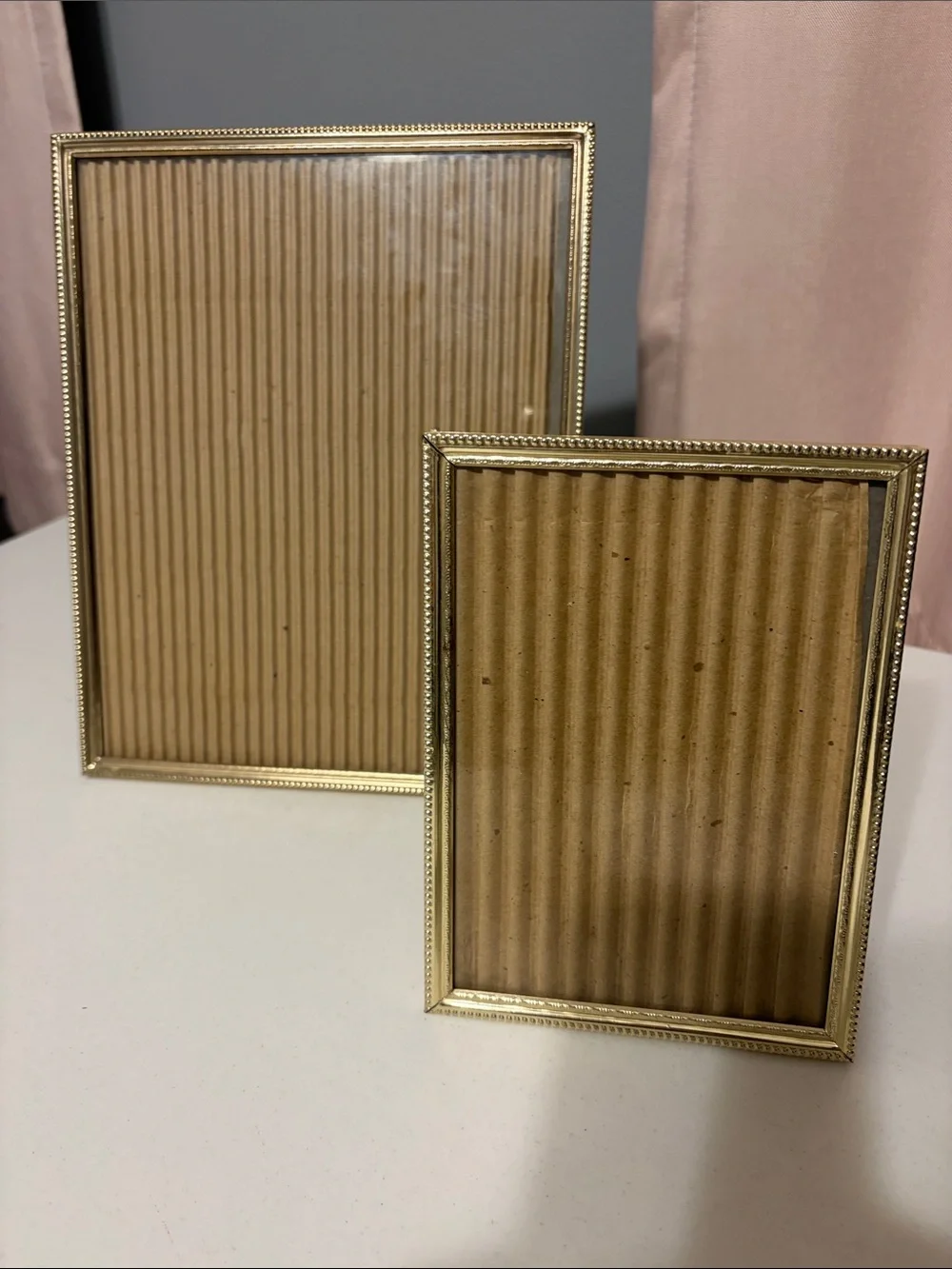 Vintage MCM 60’s-70’s Gold Picture Frame set 5x7  &. 8x10